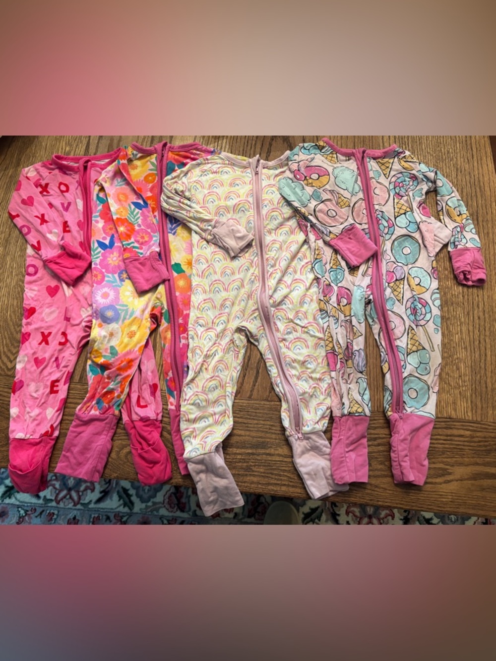 Lot of 4 Little Sleepies 3-6m